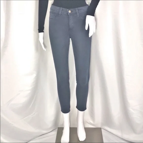 L’Agence Blue Ash Margot High Rise Skinny Crop Sz25 Zip Fly Button Close 5Pocket - Picture 2 of 16